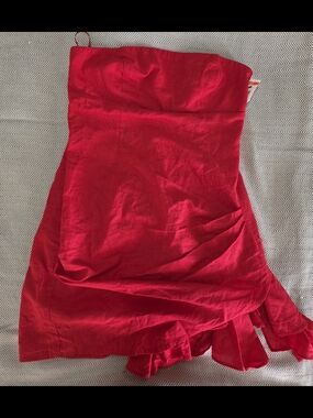 Lush Brand Strapless Mini Dress in Bold Red